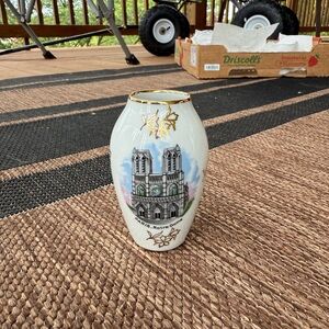 Vintage French “Notre Dame” Limoges Vase